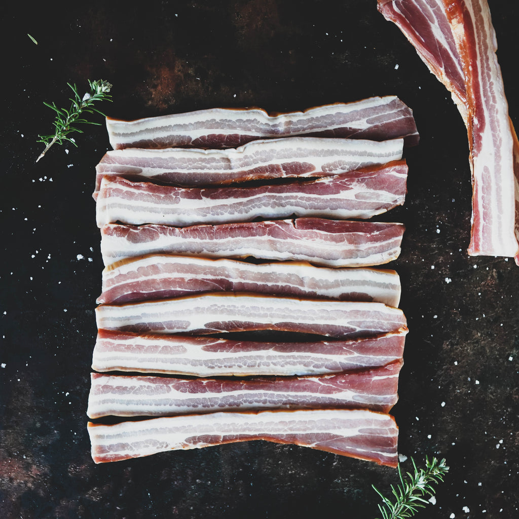 Cornish Dry Cured Streaky Bacon - Unsmoked