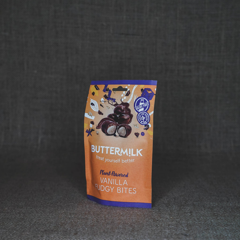 Buttermilk, Plant Based Vanilla Fudgy Bites